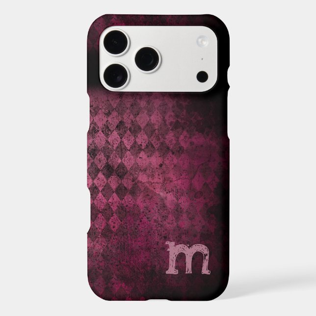 Monogram Vintage Eggplant and Plum Argyle (Back)