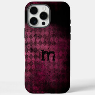Monogram Vintage Eggplant and Plum Argyle iPhone iPhone 16 Pro Max Case