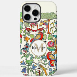 Monogram Vintage Faux Embroidered Pattern iphone iPhone 16 Pro Max Case