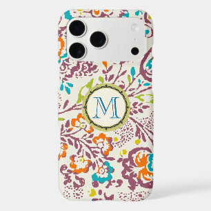 Monogram Vintage Floral Pattern iphone