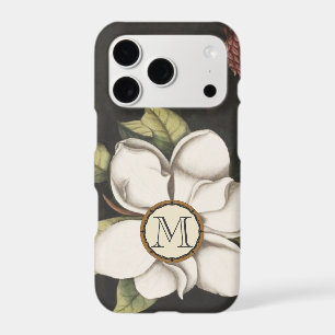Monogram Vintage Magnolia Floral Pattern iphone