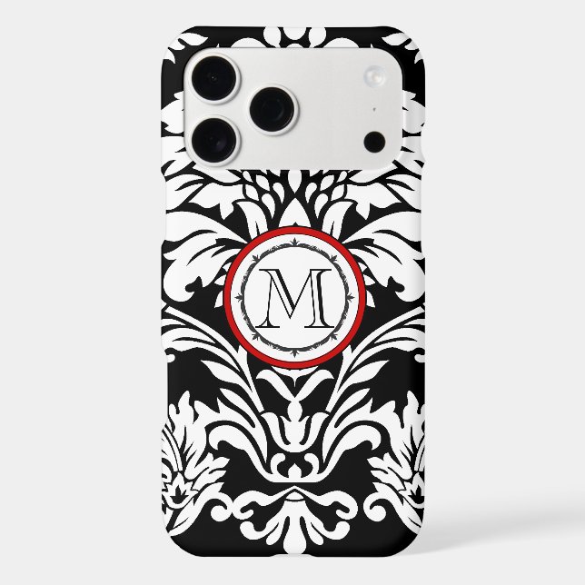 Monogram Vintage Magnolia Flower Pattern iphone (Back)