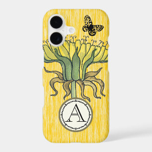 Monogram Vintage Modern Dandelion Floral