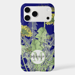 Monogram Vintage Modern Dandilion Flower iphone