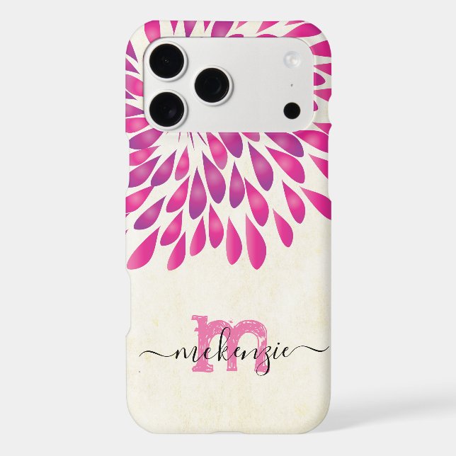 Monogram Vintage Rustic Funky Pinkish Plum (Back)