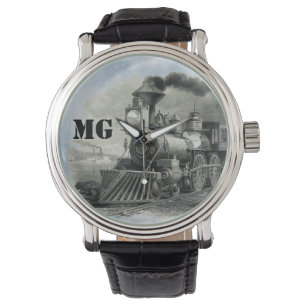 Monogram Vintage Steam Engine Train  Watch