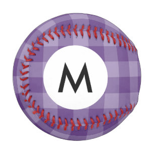Monogram Violet chequered background Baseball