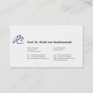 Monogram Visitenkarten Business Card