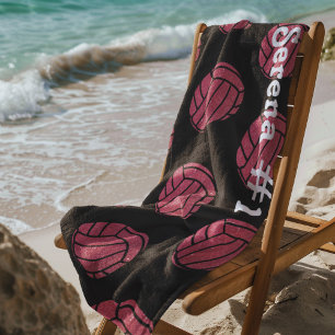 Monogram Volleyball Beach Towel