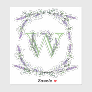 Monogram W Lavender Eucalyptus