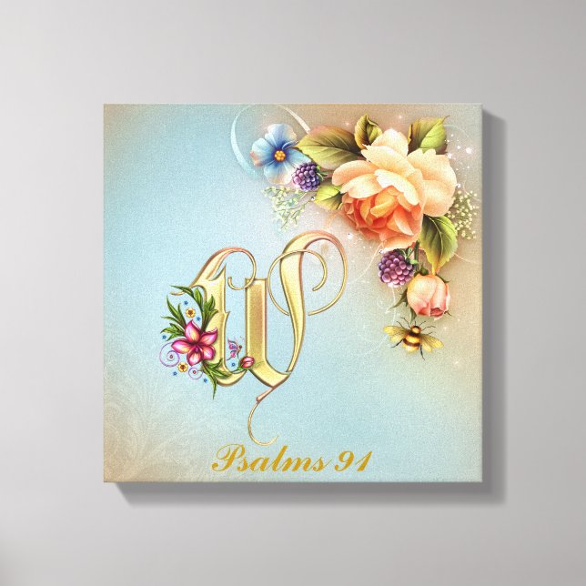 Monogram W Premium Wrapped Canvas (Gloss) (Front)
