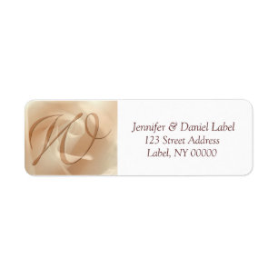 Monogram W Return Address Labels