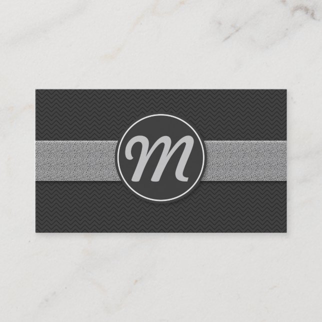 Monogram w/ Texture Business Card (Front)