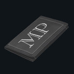 Monogram wallets and coin purses with name initial<br><div class="desc">Monogram wallet and coin purses with name initials. Cool gift idea for men and women. Personalizable typography design with elegant font.</div>