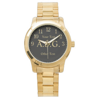 Monogram Watch Men Personalized Elegant