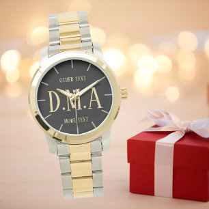 Monogram Watch Men Personalized Elegant Classy 12
