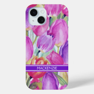 Monogram Watercolor iPhone 15 Case