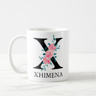 Monogram Watercolor Custom Single Letter X Coffee Mug