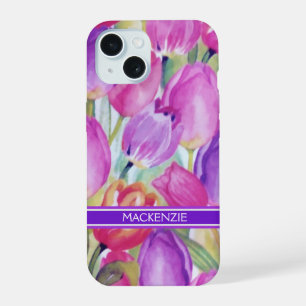 Monogram Watercolor iPhone 15 Case