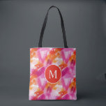 Monogram Watercolor Pink Orange Abstract Tote Bag<br><div class="desc">The Monogram Watercolor Pink Orange Abstract Tote Bag is the perfect blend of style and practicality. Featuring a vibrant watercolor design in pink and orange hues, this tote adds a pop of colour to any outfit. The monogram adds a personal touch, making it uniquely yours. With spacious compartments, this tote...</div>
