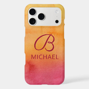 Monogram Watercolor Sunset Personalised Name