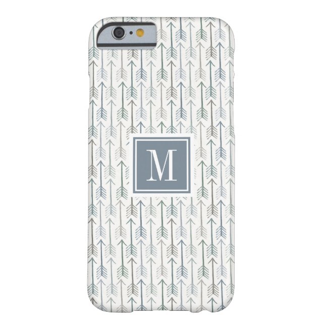 Monogram | Watercolor Wanderlust Arrow Pattern Case-Mate iPhone Case (Back)