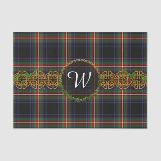 Monogram Watt Tartan Tissue Paper (Front)