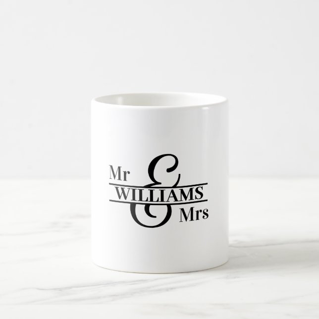 Monogram Wedding Classic Mug (Center)