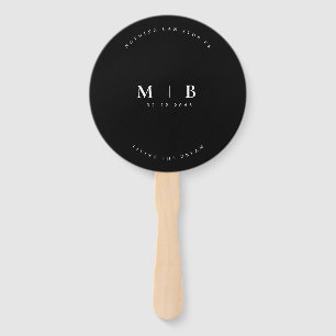 Monogram Wedding Date Nothing Can Stop Us Wedding Hand Fan