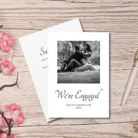 Monogram Wedding Engagement Party Photo Invitation