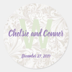 Monogram Wedding Envelope Seals and Stickers