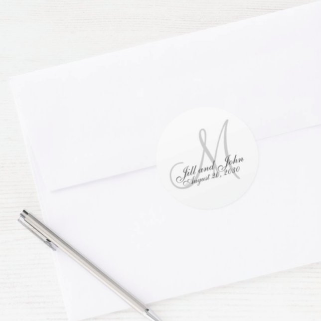Monogram Wedding Favor Sticker (Creator Uploaded)