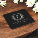 Monogram Wedding Floral Crest Elegant Square Paper Coaster<br><div class="desc">Add an elegant touch to your celebration with the Modern Monogram Wedding Crest Square Paper Coaster. Featuring a sophisticated monogram crest design, these coasters are perfect for weddings, engagement parties, or bridal showers. The stylish square shape and high-quality, absorbent paper protect surfaces while enhancing your decor. Personalise with your initials...</div>