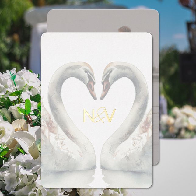 Monogram Wedding Foil Invitation (Creator Uploaded)
