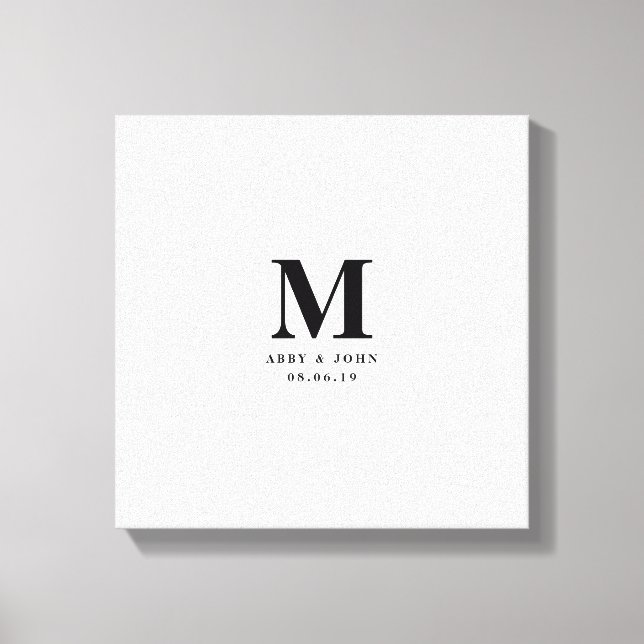 Monogram Wedding Guest Book Alternative (Front)