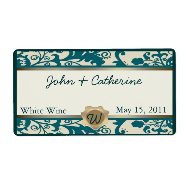 Monogram Wedding Labels (Front)