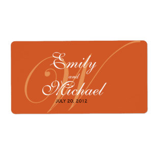 Monogram Wedding Labels -Spice