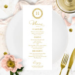 Monogram Wedding Menu Cards Gold<br><div class="desc">A simple chic calligraphy wedding menu card. I do offer a free customisation service,  if you have any questions or special requests,  please feel free to contact me.</div>