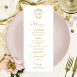Monogram Wedding Menu Cards Gold Script<br><div class="desc">A simple chic calligraphy wedding menu card. I do offer a free customisation service,  if you have any questions or special requests,  please feel free to contact me.</div>