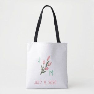Monogram Wedding Party Tote bag