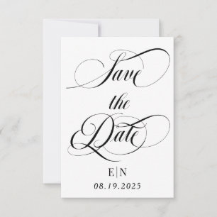 Monogram Wedding Photo Save The Date