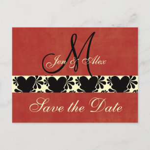 Monogram Wedding Save the Date Cards