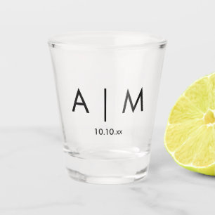 Monogram Wedding Shot Glass