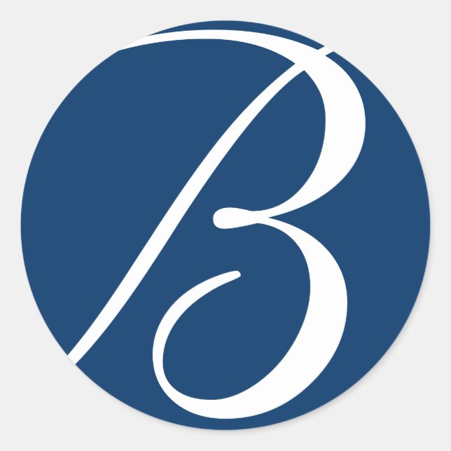 Monogram  Wedding Stickers (Front)