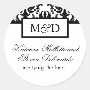 Monogram Wedding Stickers