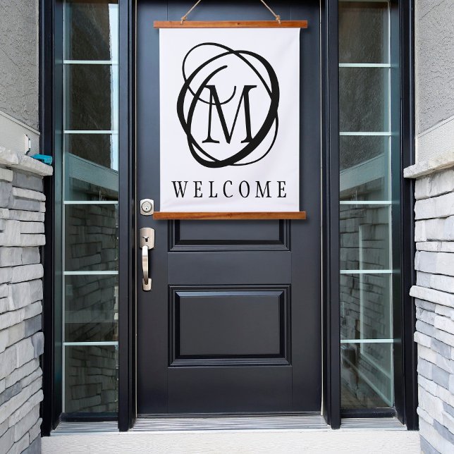 Monogram Welcome Custom Colours Hanging Tapestry (Creator Uploaded)