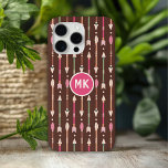 Monogram Western Boho Arrows Desert Cowgirl iPhone 15 Pro Max Case<br><div class="desc">Monogram Western Boho Arrows Desert Cowgirl Personalised Pattern iPhone 15 Pro Max Cases features boho arrows and is personalised with your custom monogram. Perfect for gift wrapping for birthday,  Christmas and celebrations. Created by Evco Studio www.zazzle.com/store/evcostudio</div>