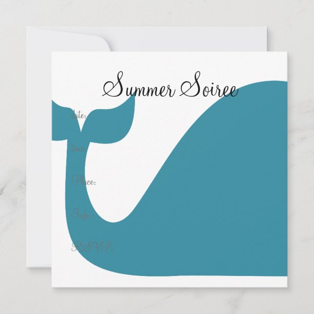 Monogram Whale Invitation (Front)