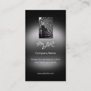 Monogram, Where Your Steps Lead, metallic-effect Business Card