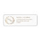 Monogram White and Gold Wedding Return Address